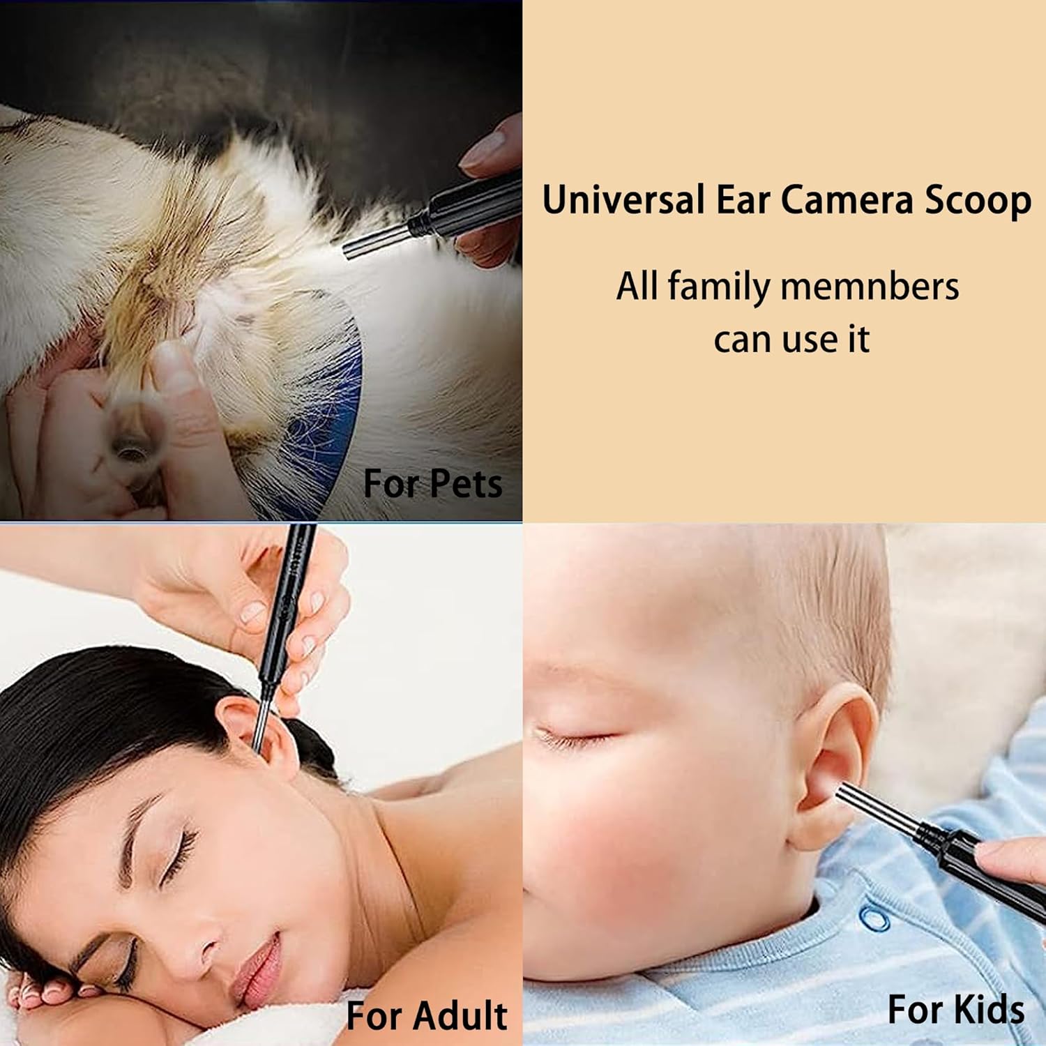 Ear Wax Removal Cleaner with 1080P HD Camera Otoscope for iPhone, iPad & Android D114071