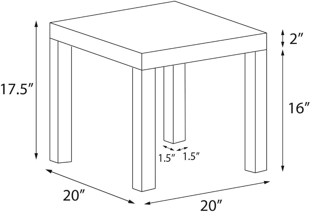 End Table, Contemporary Style, MDF Laminate, Black H123203