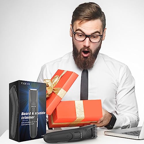 Men's Beard Trimmer with 40 Length Adjustable Precision Dial Cordless Hair Clipper C224