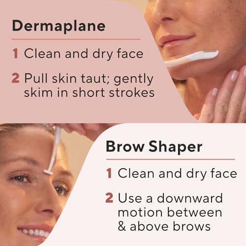 Dermaplane Facial Exfoliator and Hair Remover for Women, 6 Count V850