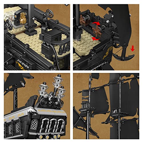 Pirate Ship Model Building Blocks Set, 2868 Pieces Sailboat Construction Kit for Kids and Adults J469847