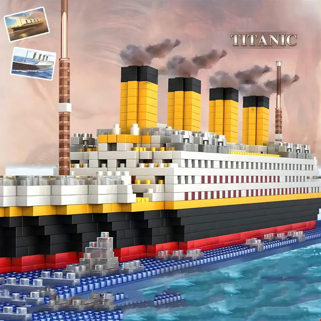 Titanic Ship Micro Mini Building Blocks Set, 1860pcs 3D Model, DIY Bricks Toy for Adults and Kids 14+ U4137