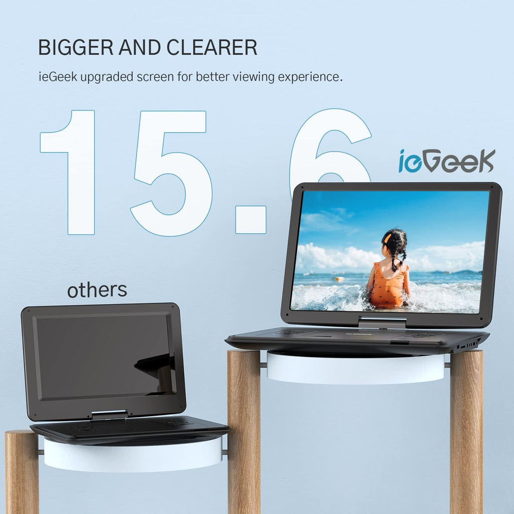 Portable DVD Player with 15.6" Swivel HD Screen P4382