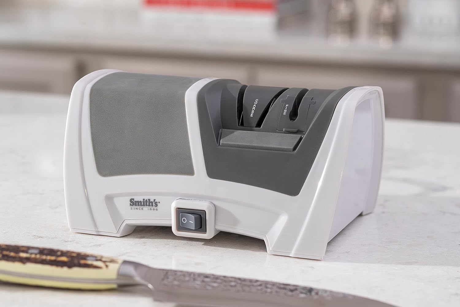 Electric Knife Sharpener, Gray/White P354210