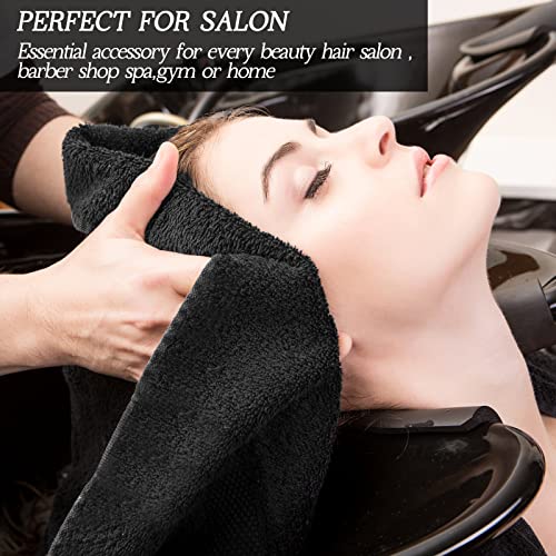 36 Pack Salon Towels Highly Absorbent Microfiber Hair Towel 16 x 26 Inches for Barbershop Gym Bathroom Spa H998