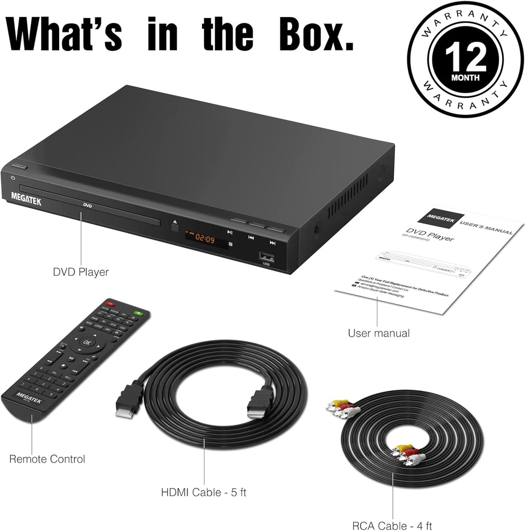 Region-Free DVD Player for TV with HDMI and USB Port C965
