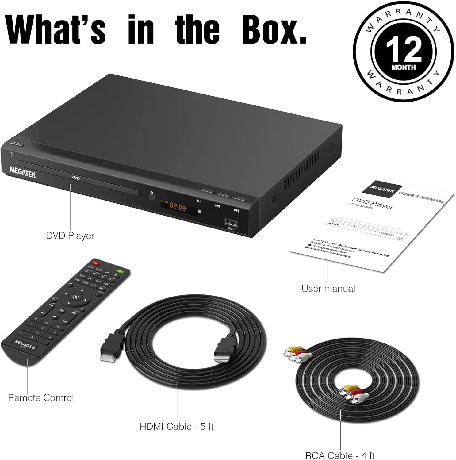 Region-Free DVD Player for TV with HDMI and USB Port C965
