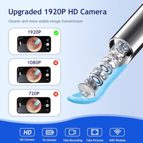 Ear Wax Removal Tool with HD Camera and LED Lights C753