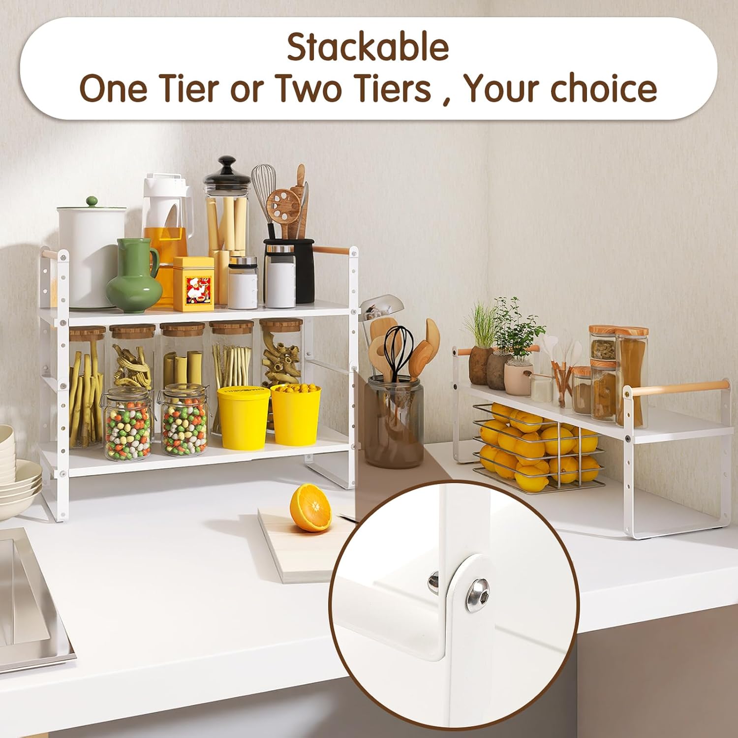 Expandable Shelf Organizer for Kitchen Countertop D879564