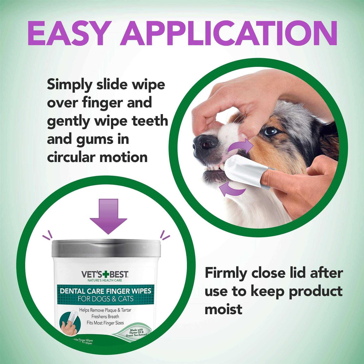 Dental Care Finger Wipes for Dogs and Cats T5464