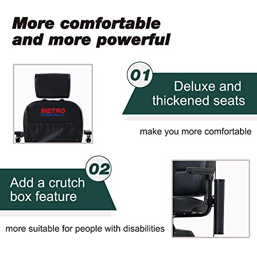 Electric Mobility Scooter for Adults and Seniors, 4-Wheel, 300 lbs Capacity, Lightweight Folding for Travel Z673704