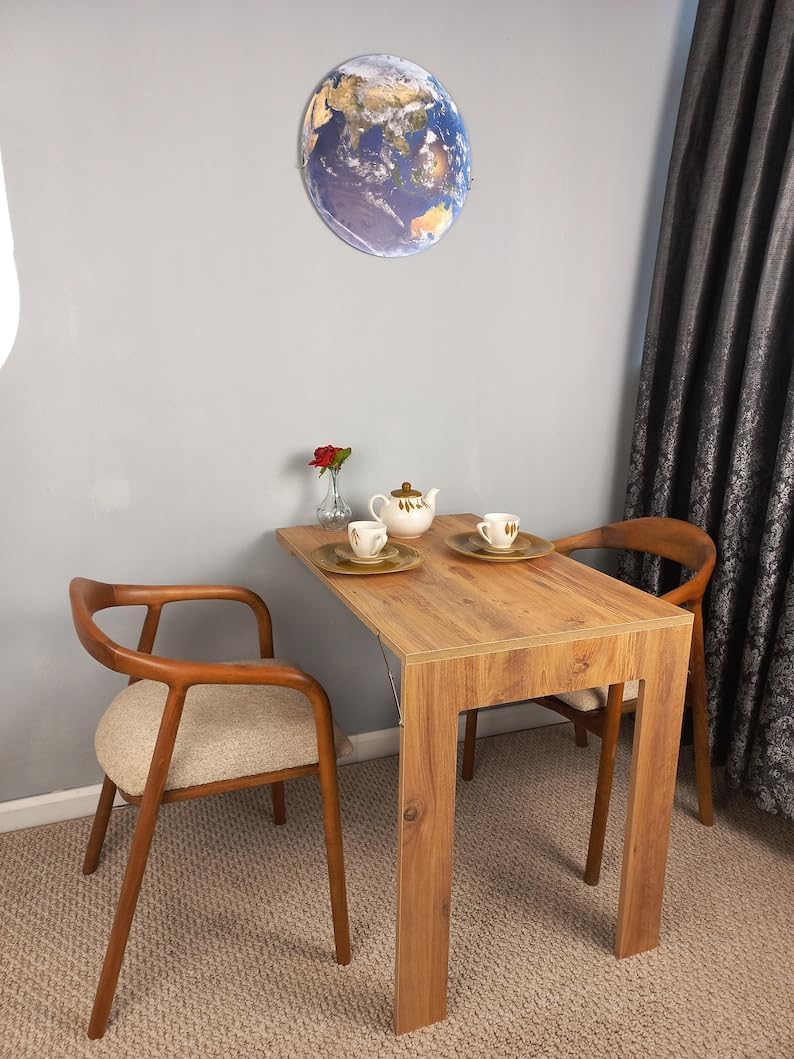 Wall Mounted Folding Table, Space Saving Dining Desk, 18''x28.3'' S31325