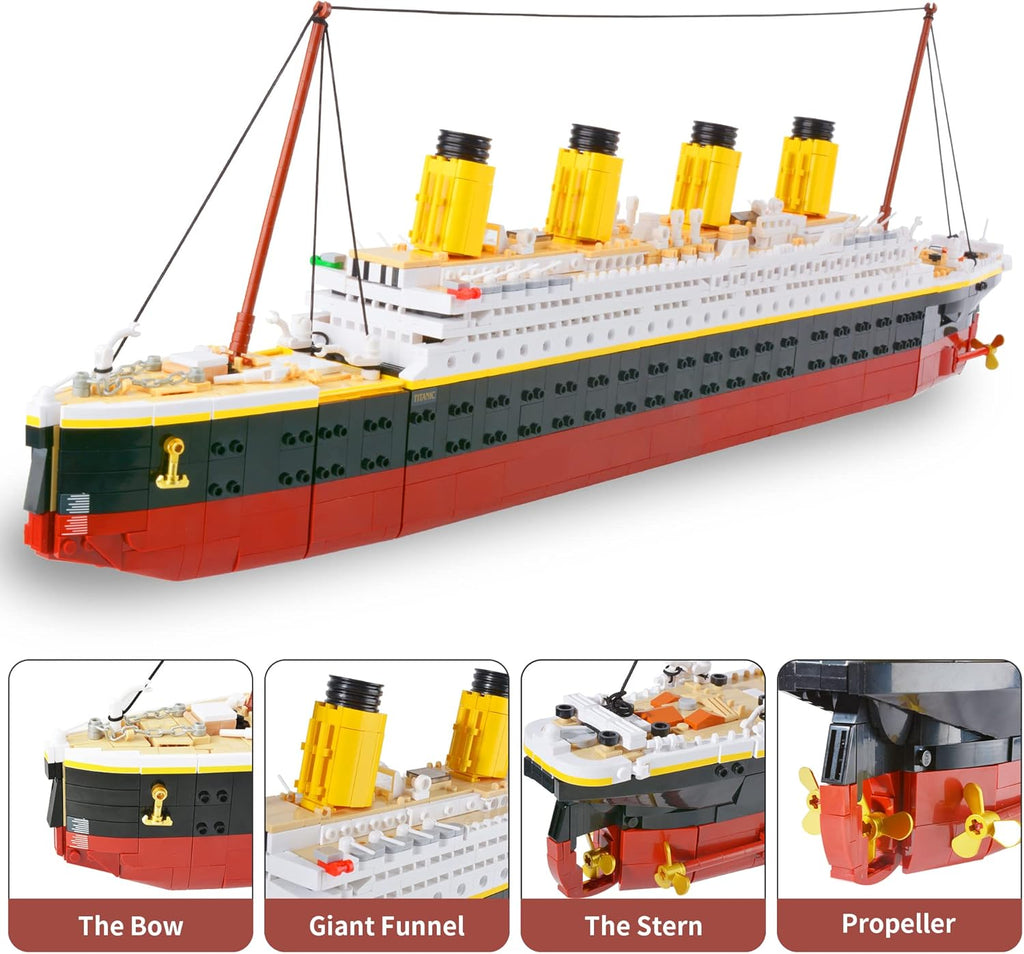 Titanic Ship Model Building Block Set Toy for Kids & Adults, 2401 Pieces S142