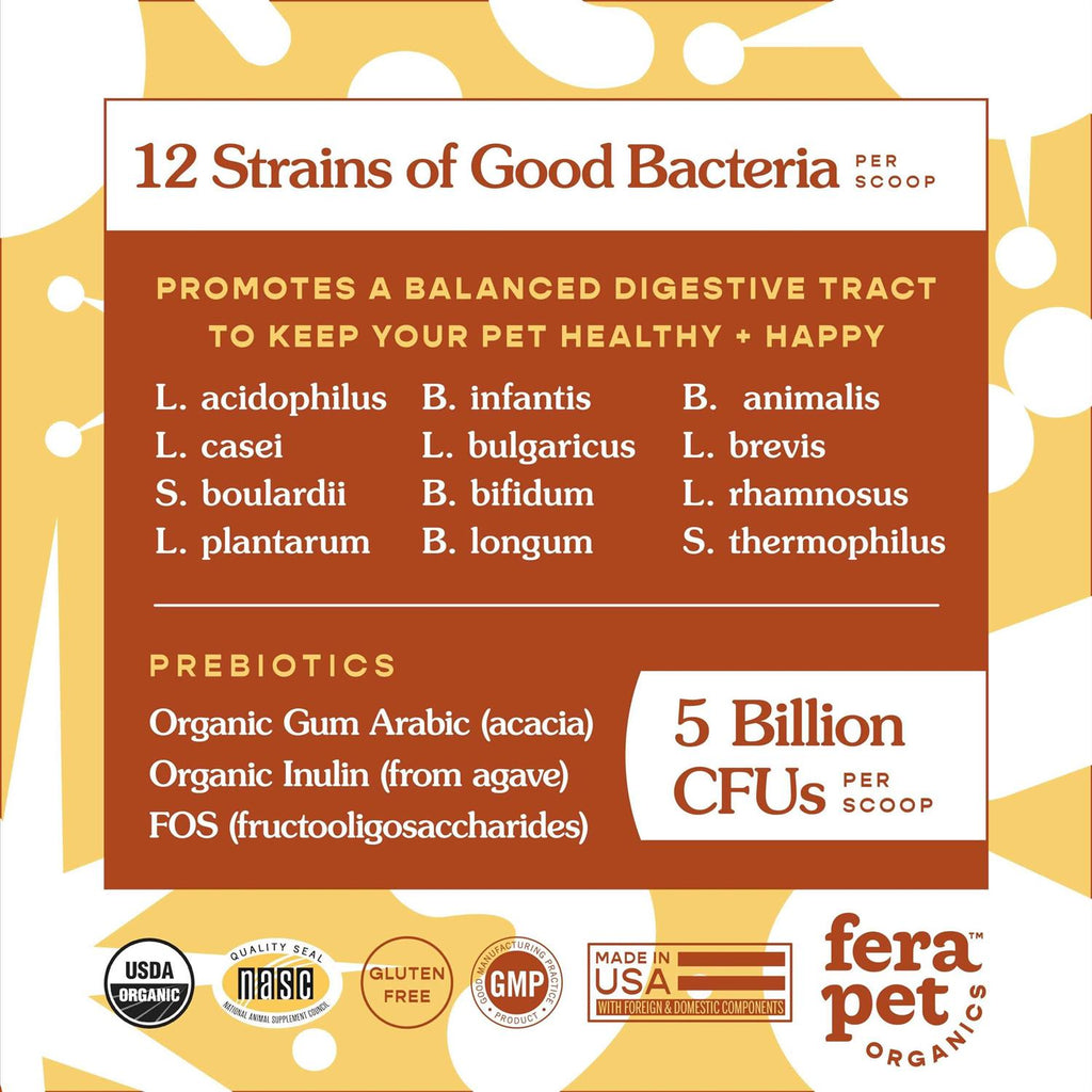 Probiotics with Organic Prebiotics for Dogs & Cats G312