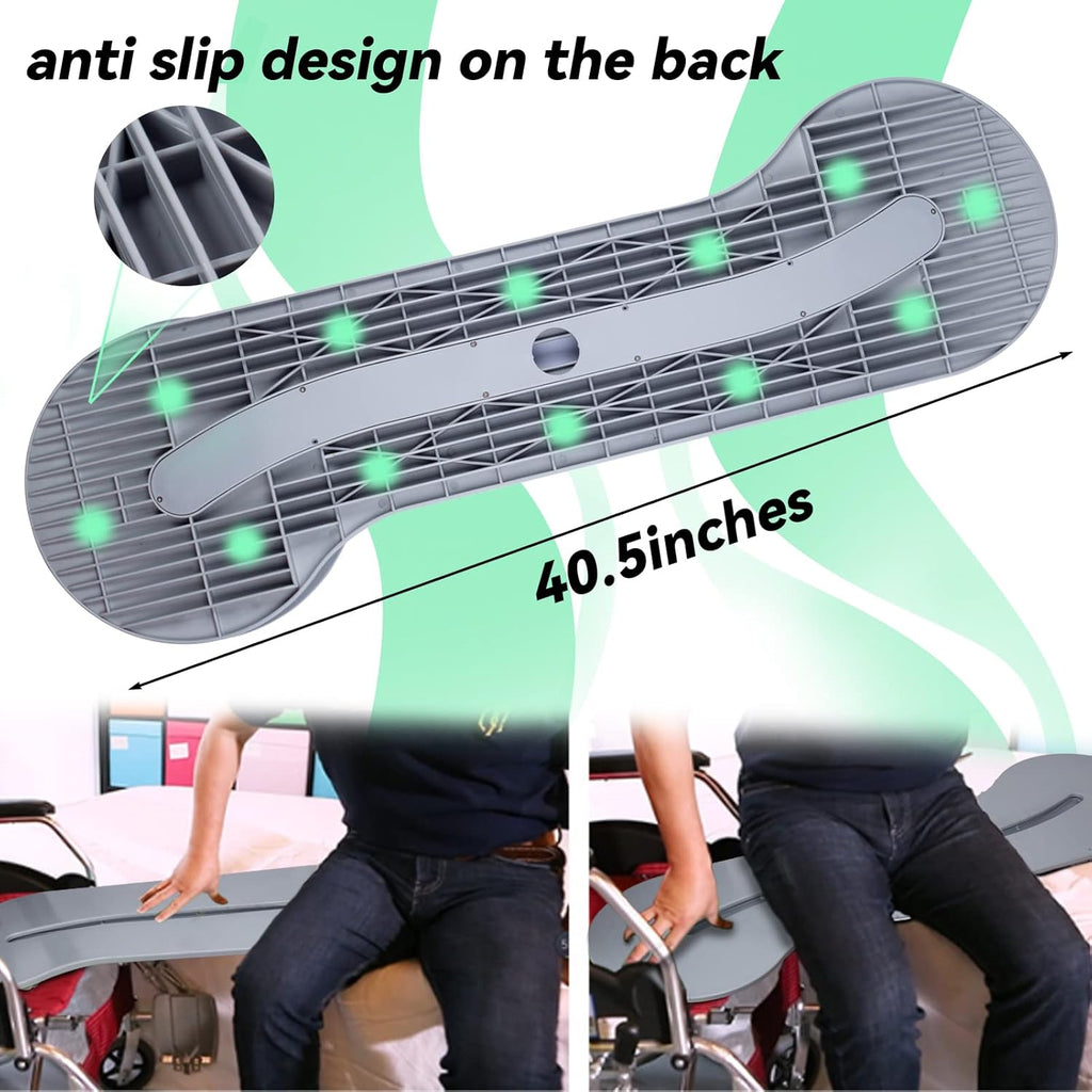 Sliding Board to Wheelchair Transfer for Disabled Patient, Gray R621