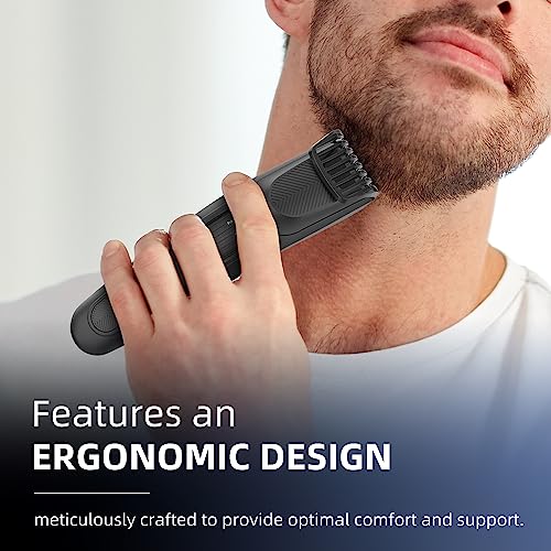 Men's Beard Trimmer with 40 Length Adjustable Precision Dial Cordless Hair Clipper C224