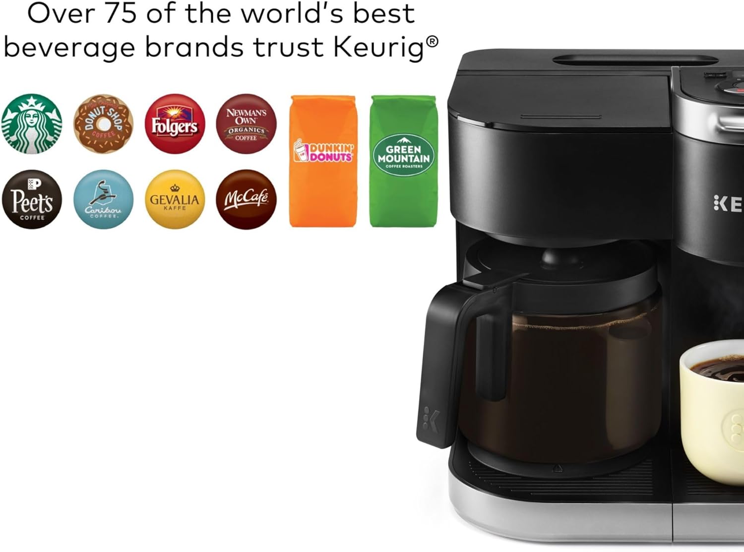 Single Serve & Carafe Coffee Maker, Black F12110