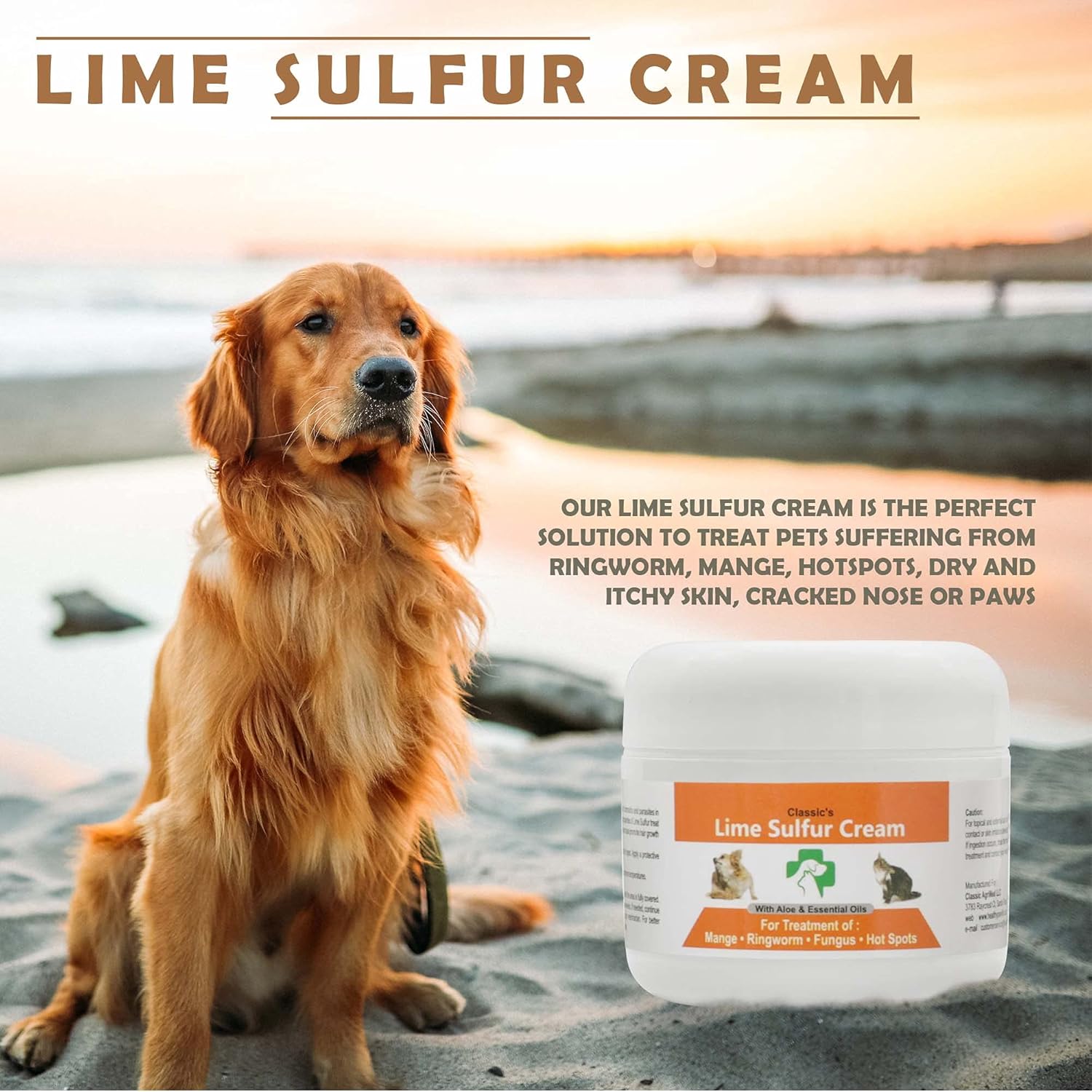 Lime Sulfur Dip Pet Skin Ointment for Itchy and Dry Skin F324