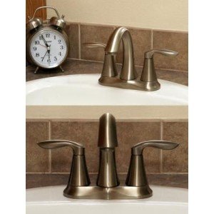 Oil-Rubbed Bronze Two-Handle Centerset Lavatory Faucet with Drain Assembly N506212