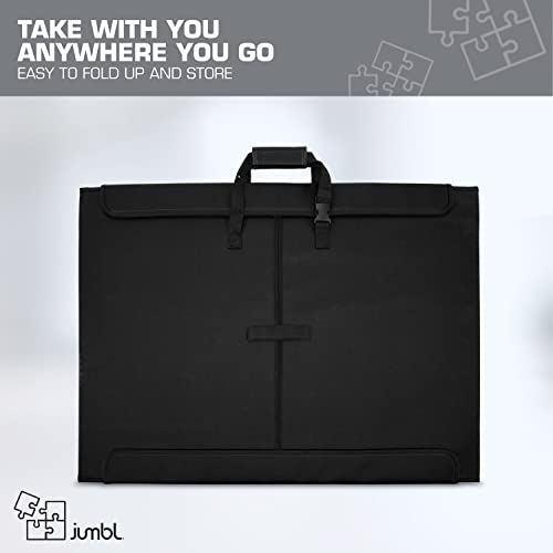 1500-Piece Puzzle Caddy with Non-Slip Felt Surface and Removable Trays F253