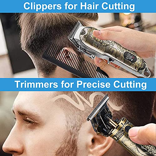 Cordless Hair Clippers and Trimmer Set for Men, Beard Trimming Kit with T-blade P73208