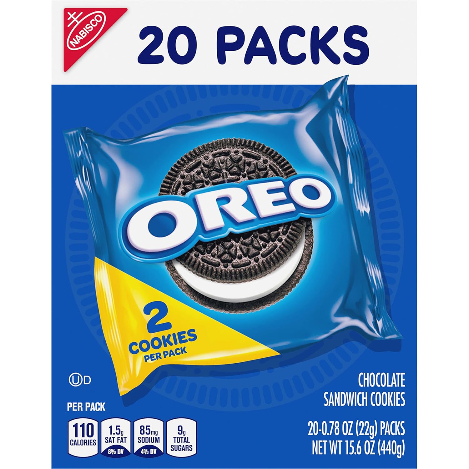 Chocolate Sandwich Cookies, 20 Snack Packs O437916