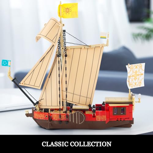 Sailboat and Ship Building Blocks Set for Adults, 495Pcs Model Kit M92245