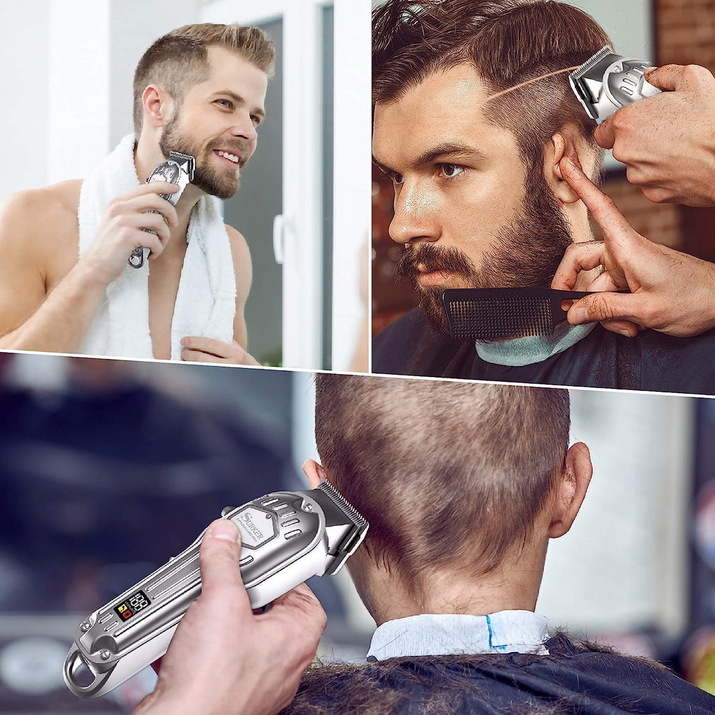 Mens Hair Clippers Cordless Trimmer Professional Haircut Kit with LED Display M1315