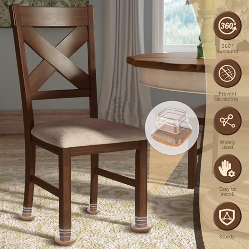 Chair Leg Floor Protectors Silicone Covers for Noise Reduction L8667
