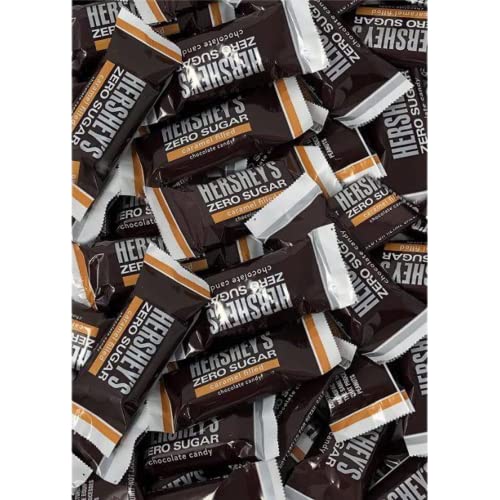 Hershy's Special Dark Zero Sugar Miniatures 5 Pounds Approx 260 Chocolate Candy Bar - Bulk Candy Individually Wrapped Dark Chocolate Bars Sugar Free Candy For Party, Gifting and small business