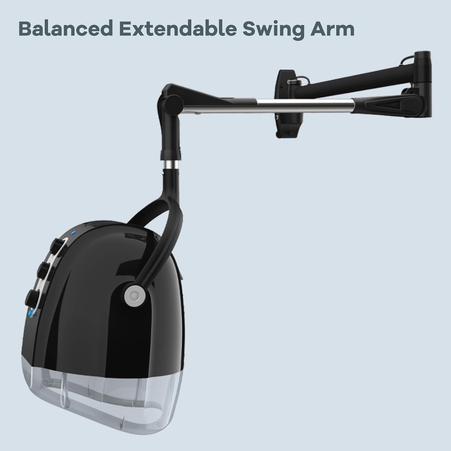 Wall Mount Hooded Hair Dryer with Ionic Technology and Adjustable Timer O67685
