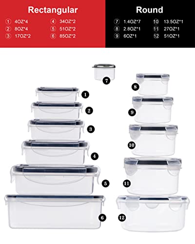 Food Storage Container Set with Airtight Lids U193792