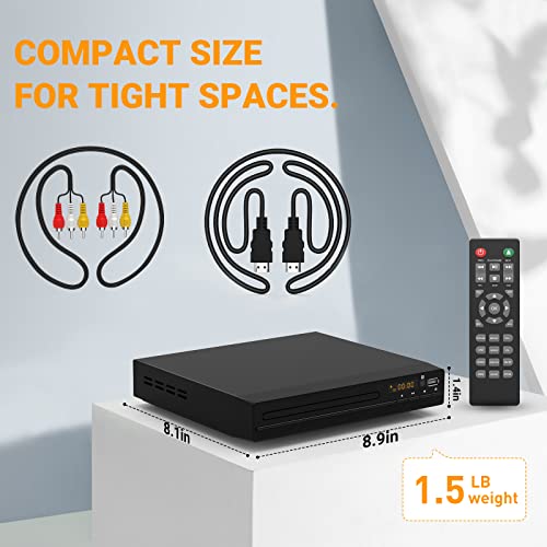 DVD Player for Smart TV with HDMI, 1080P Upscaling, USB Input X45606