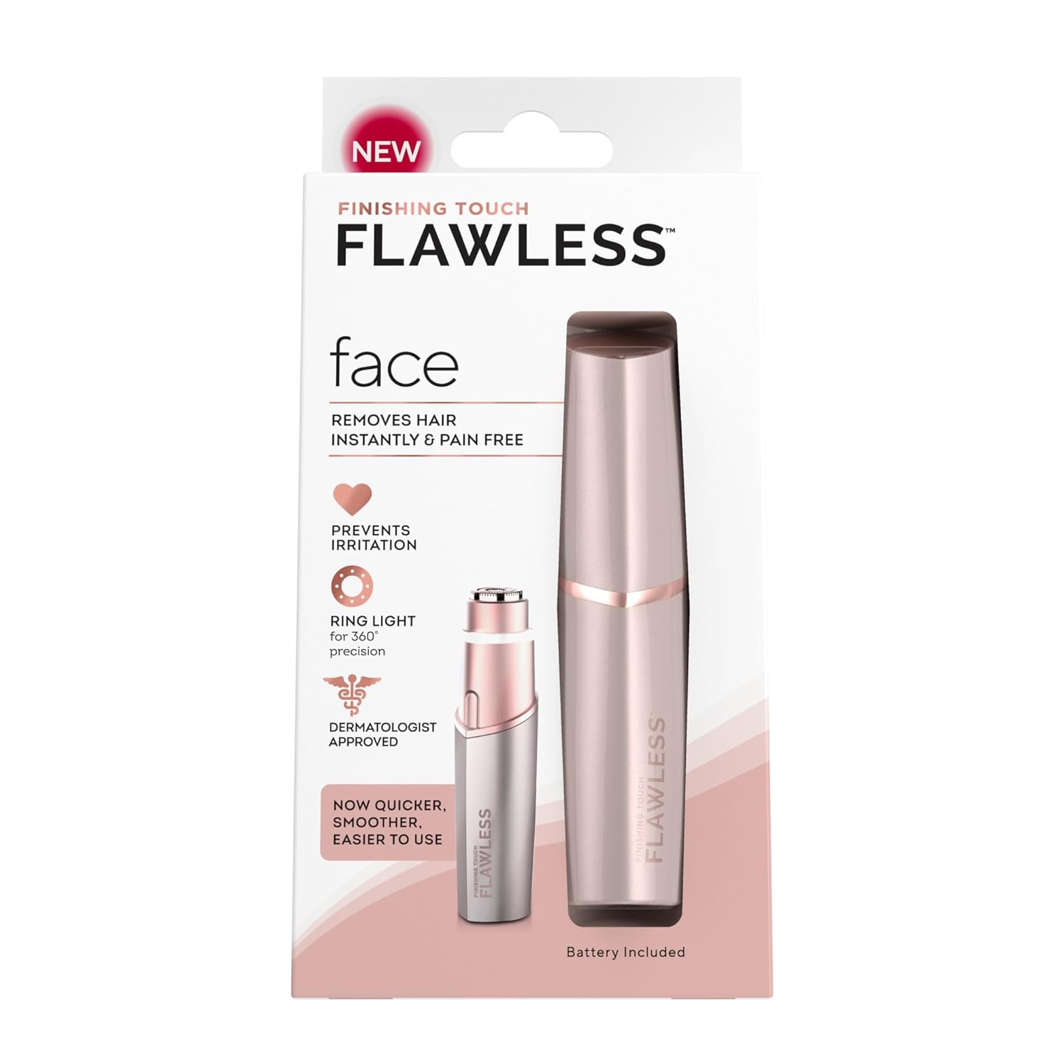 Facial Hair Remover for Women, Electric Face Razor with LED Light W2035