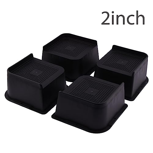 Furniture Risers for Bed, Couch, Sofa, Table and Chair, 2 or 4 Inch, Black W8830