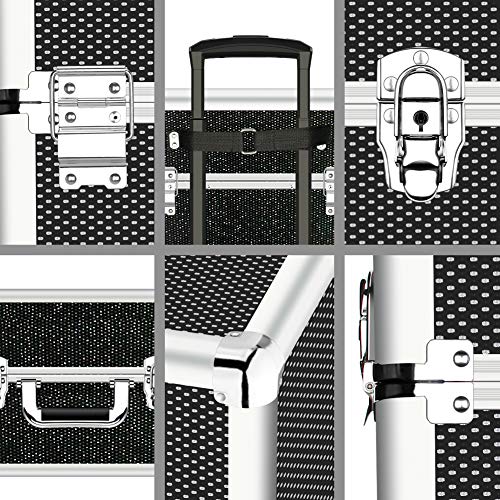 Makeup Train Case with Folding Trays and Wheels K61435