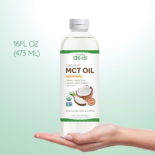 Organic MCT Oil C8 & C10 Unflavored from Non-GMO Coconuts, 40 fl oz Y85249