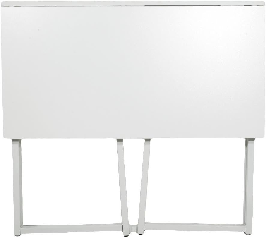 Collapsible Computer Desk White Portable Folding Workstation U963473