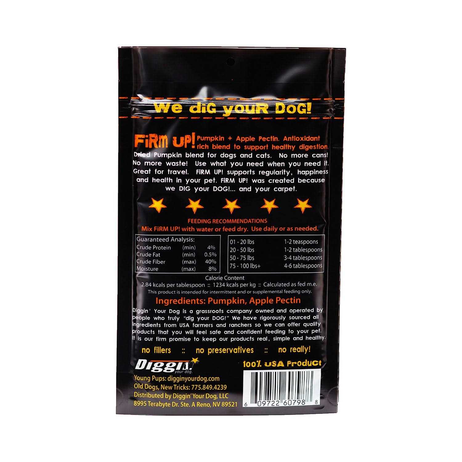 Firm Up! Pumpkin Supplement for Dogs A362