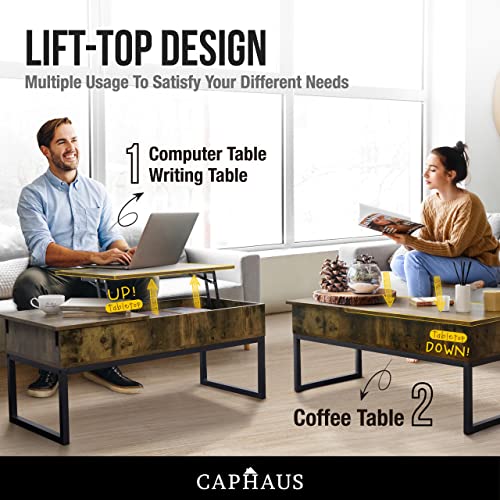 Lift Top Coffee Table with Sliding Drawer and Hidden Storage Y945419