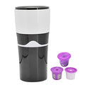 Portable Coffee Maker,K Cup Coffee Machine, Single Serve Drip Coffee Maker,360 Degree Side Leakage Prevention, Manual Drip Coffee Maker for Travel Camping Office Home Use(gray)