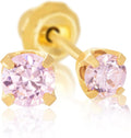 Inverness Home Ear Piercing Kit 14K Gold 3mm Pink CZ