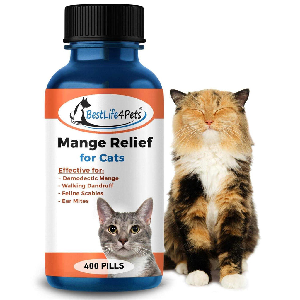 Demodectic Mange and Scabies Relief for Cats Ear Mites & Itch Relief Supplements A550346