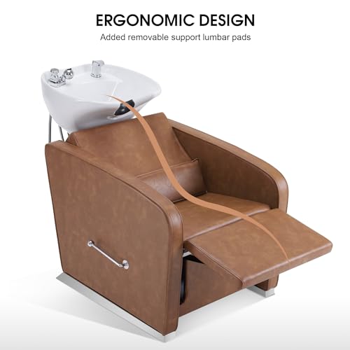 Adjustable Porcelain Shampoo Station Chair for Salon Spa Use R5346