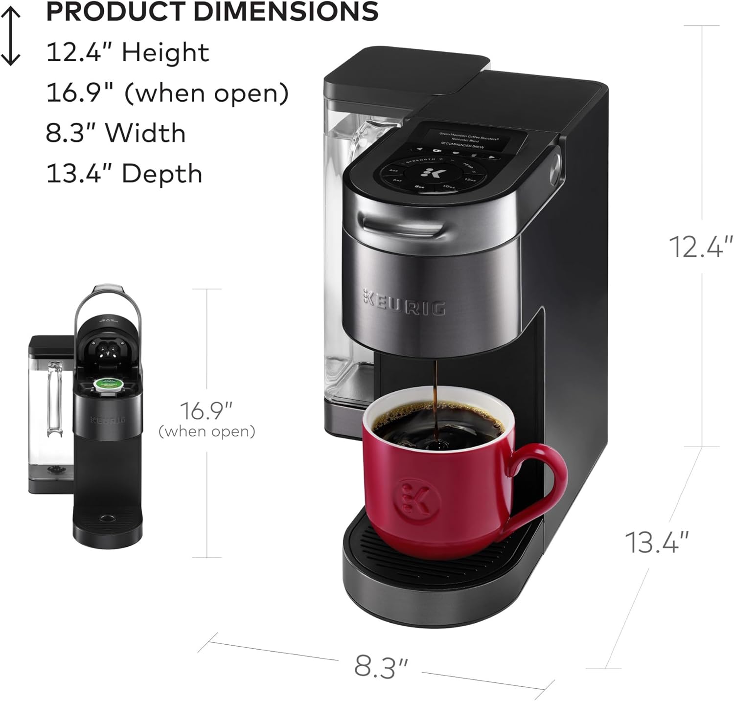 Single Serve Coffee Maker, Black F618838