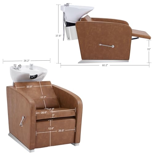 Adjustable Porcelain Shampoo Station Chair for Salon Spa Use R5346