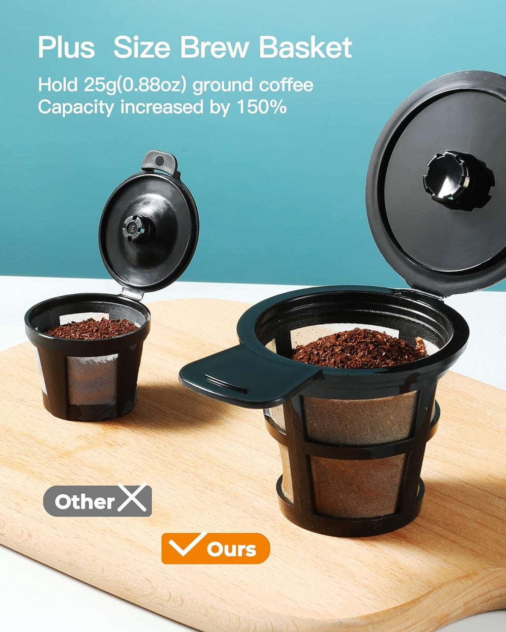 Single Serve Coffee Maker for K Cup & Ground Coffee, 6 to 14 oz. Brew Sizes E762854
