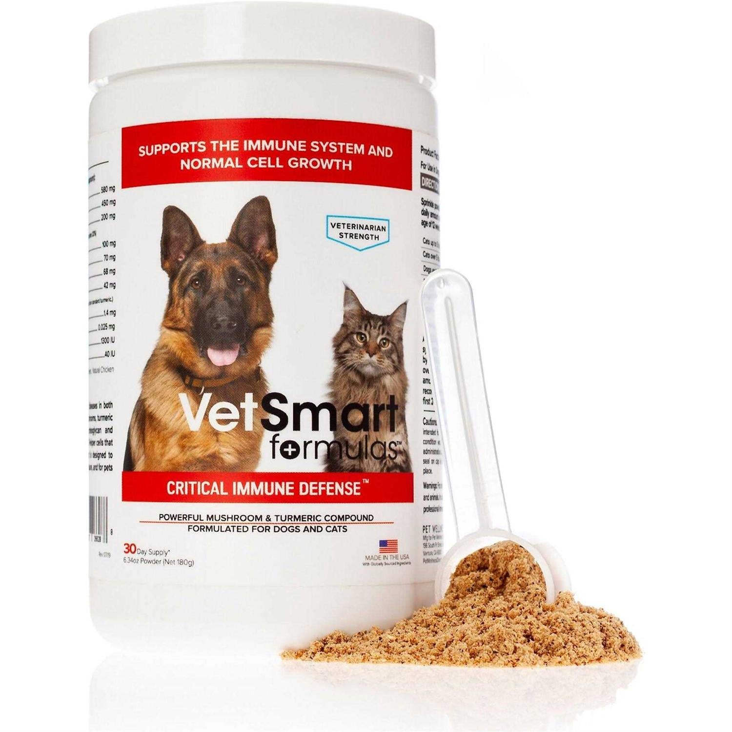 VetSmart Formulas Turkey Tail Mushroom for Dogs Immune Support with Reishi, Shiitake, Maitake Mushroom and Patented - Pet Supplies online store
