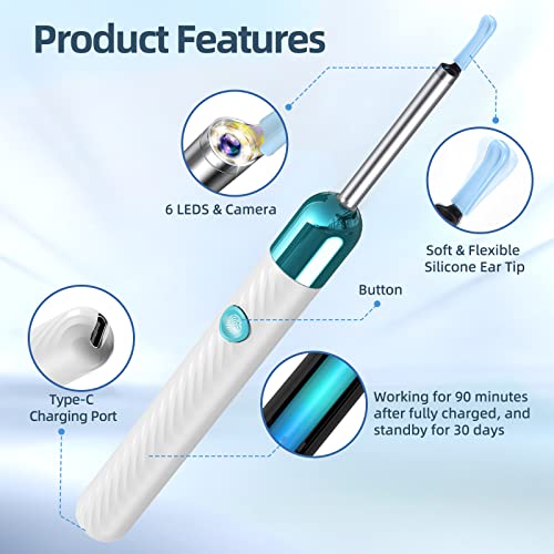 Ear Wax Removal Kit with 1080P Camera and Light for Phones O4947