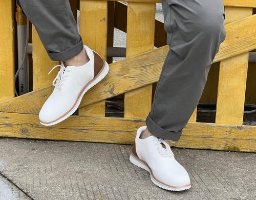 Men's Casual Dress Sneakers Breathable Lace-Up Walking Shoes K3140